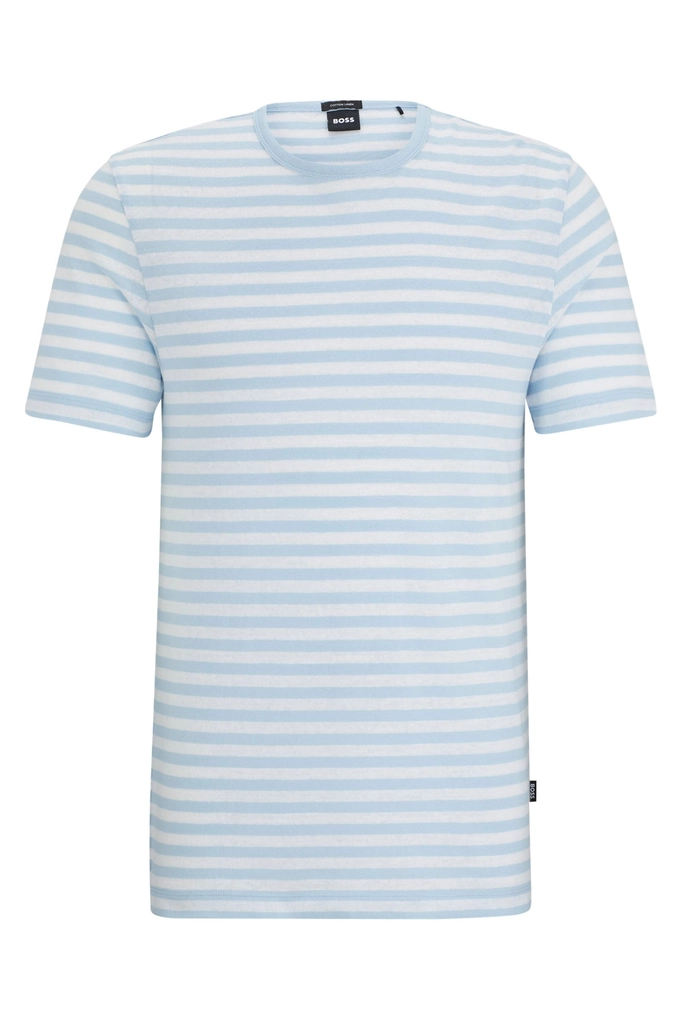 Hugo Boss Mens Tiburt457 T-shirt Light Pastel Blue - Size X-Large